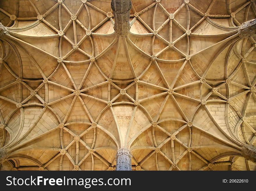 Geometrical Ceiling In A Cathedral