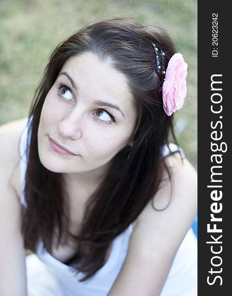 Portrait Of Young Woman Outdoors