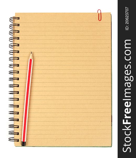 Brown Notebook With Pencil