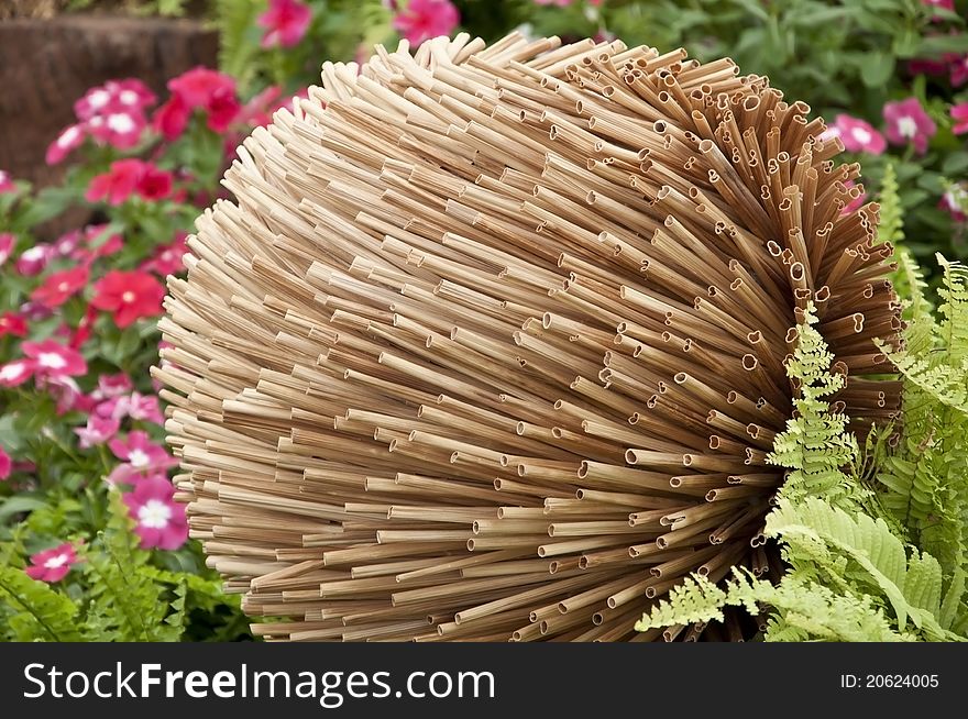 Rice straw in circular shape