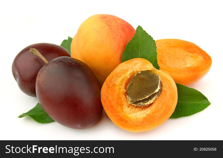 Apricot and plums