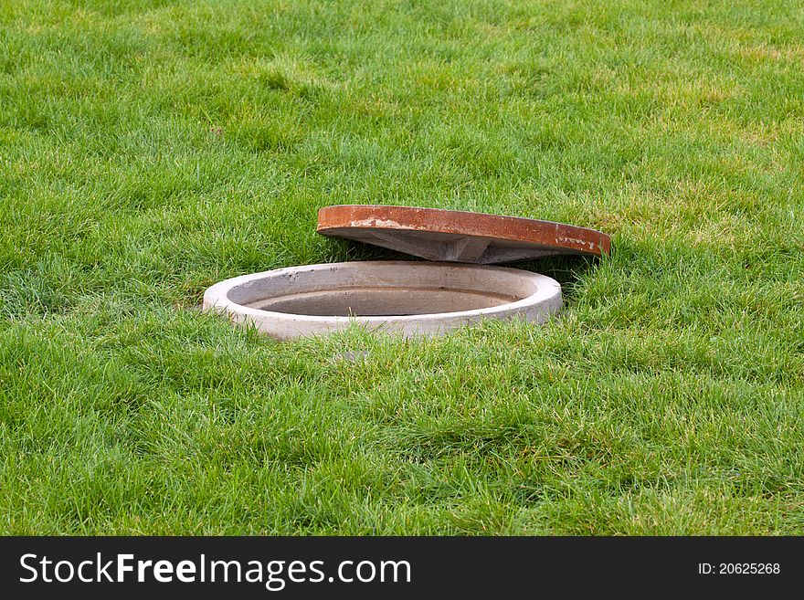 Water Crossings Under The Lawn In A Park