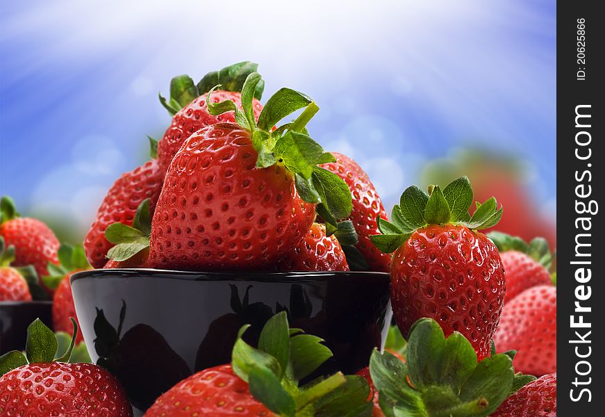 Fresh healthy strawberries