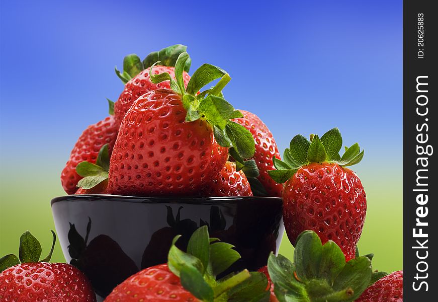 Fresh Healthy Strawberries On White