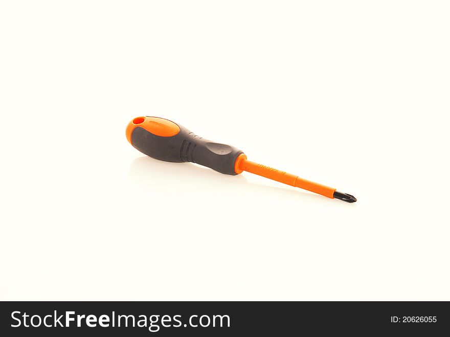 A screwdriver on white background