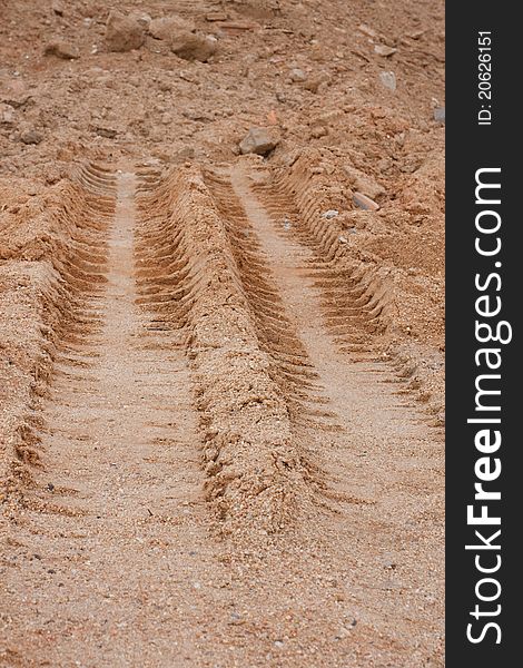 Tread pattern of a truck tire in soft sand