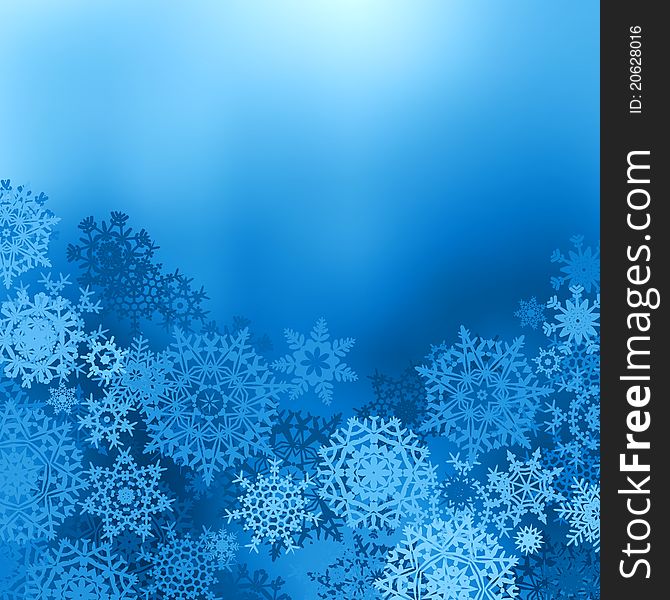 Blue color christmas background. EPS 8 vector file included