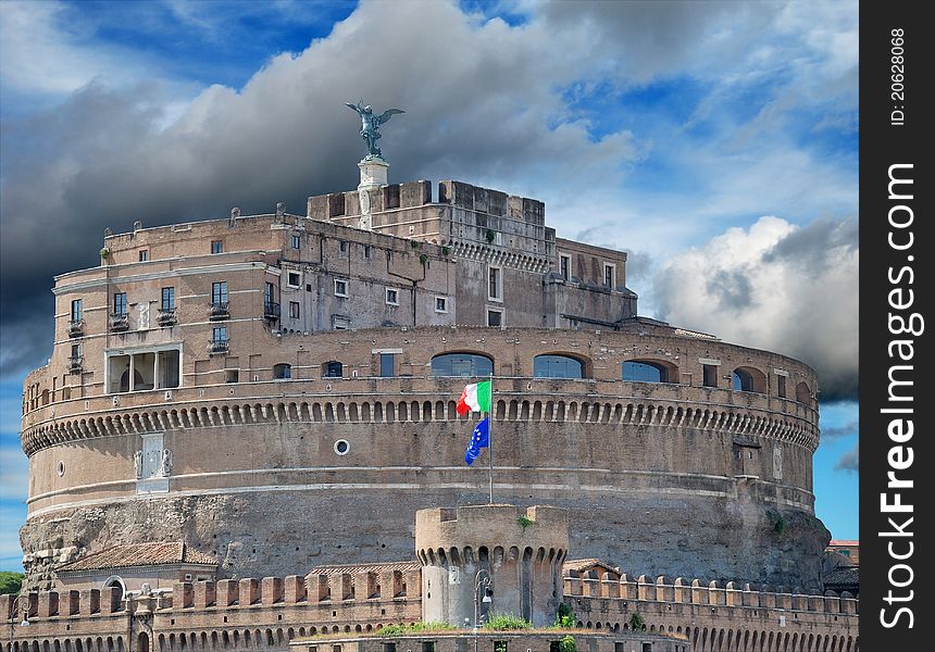 The Sant Angelo Castle in Rome, Italy. The Sant Angelo Castle in Rome, Italy.