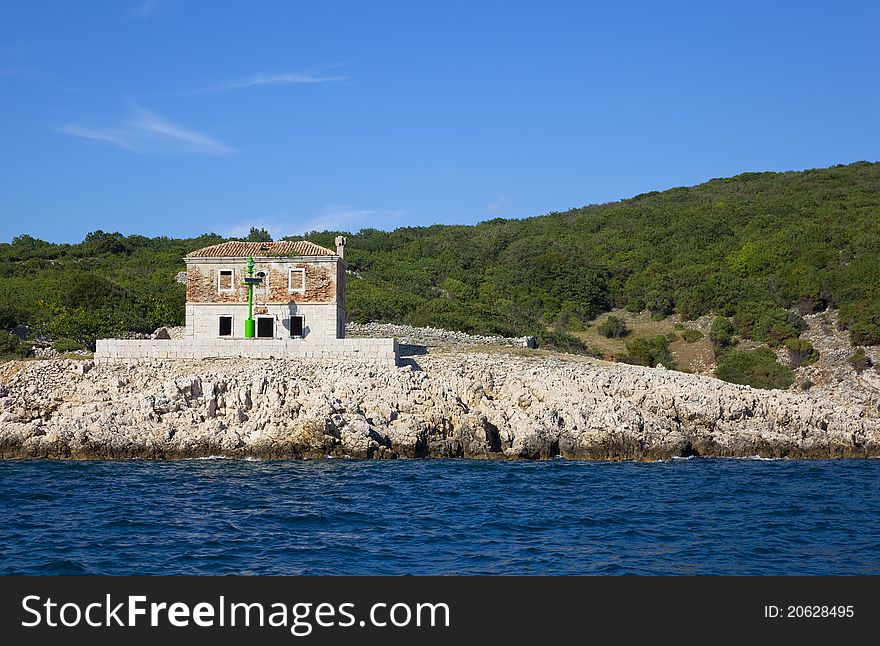 A Old abandoned house damaged