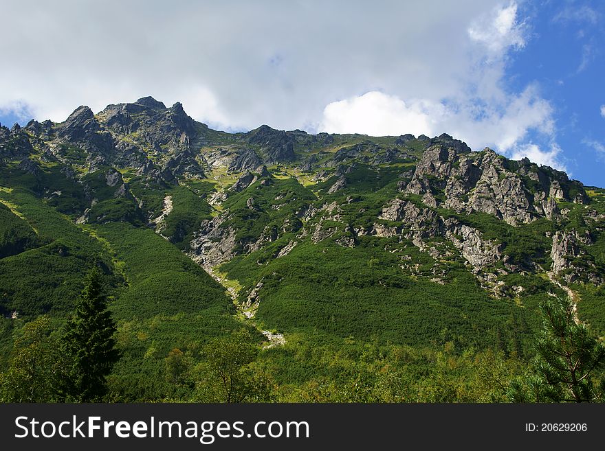 Mouintains ridge in Tatras