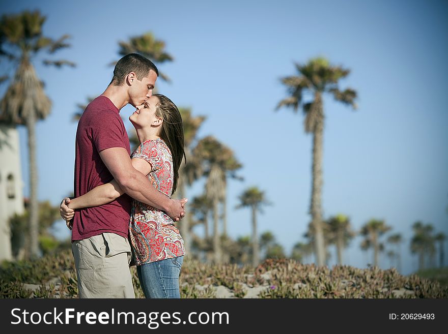 Loving couple at the beach