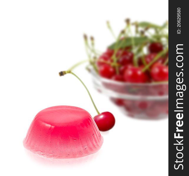 Jelly Fruit With A Cherry