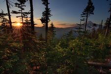 Beautiful Vista Of Mount Hood In Oregon, USA. Stock Photo
