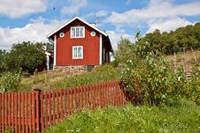 Red Wooden House Royalty Free Stock Image