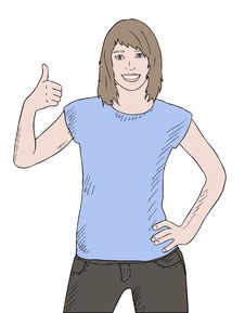 Girl Making Thumbs Up Gesture Stock Photography Girl Making Thumbs Up Gesture Stock Photography