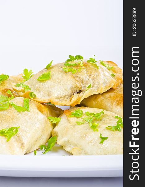 Piroggen (Pierogi) are full paste parcels or also meat pies from noodle dough. Piroggen (Pierogi) are full paste parcels or also meat pies from noodle dough.