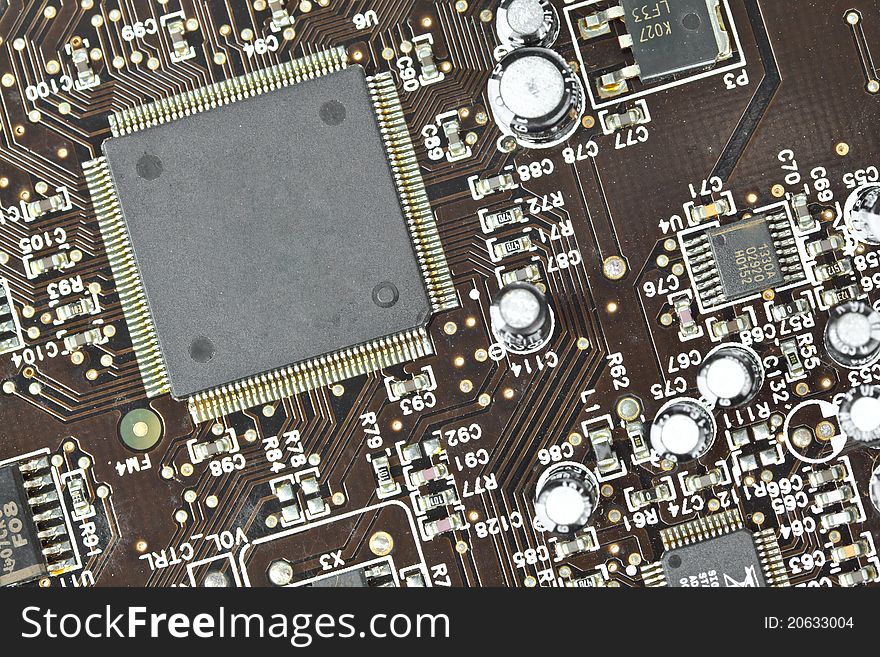 The printed-circuit board, electronic components