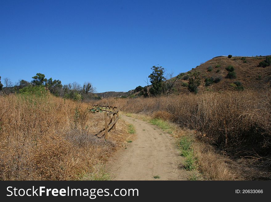 Fire road in Carbon Canyon Park, Orange County, CA. Fire road in Carbon Canyon Park, Orange County, CA