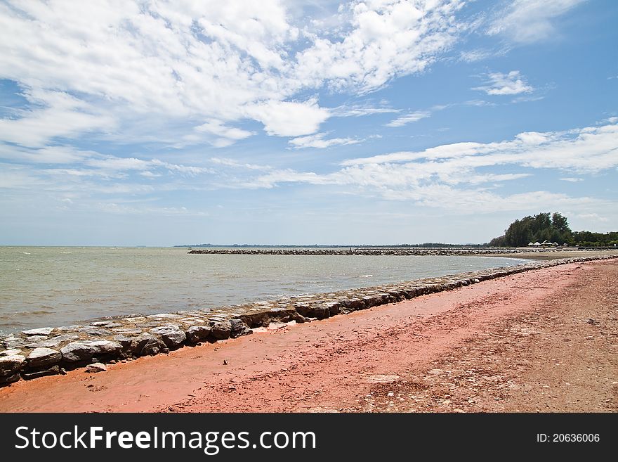 The sea and blue sky,North East of Thailand