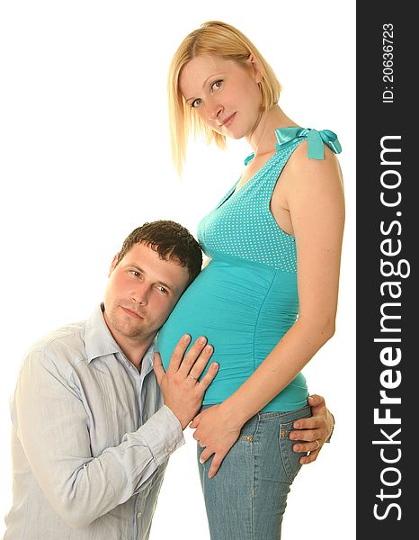 Young couple waiting a baby