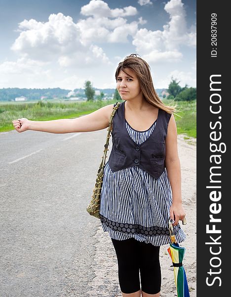 Hitchhiking Girl