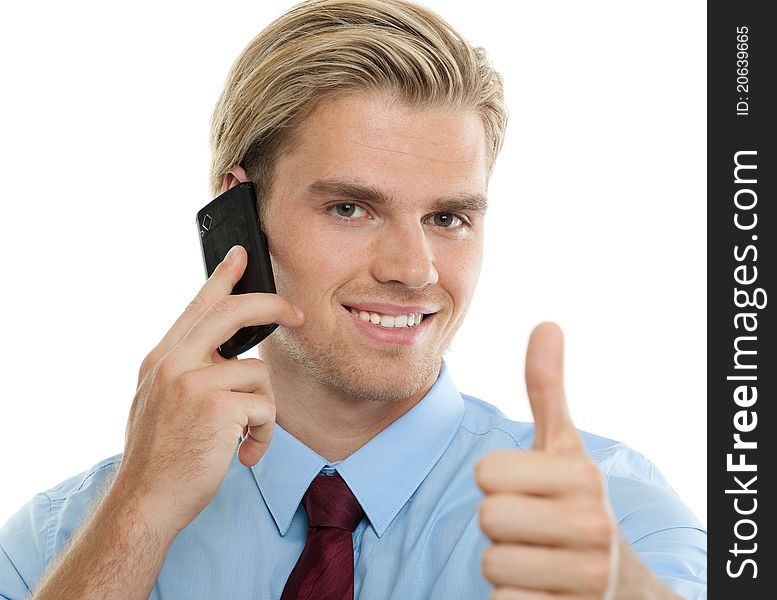 Businessman With Mobile Phone