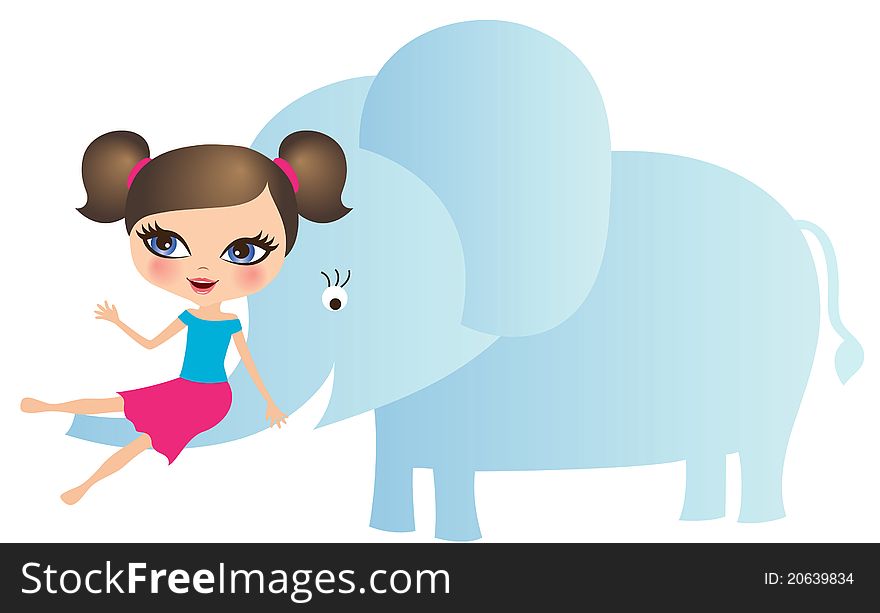 Girl With Elephant