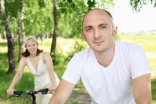 Young Man Riding A Bike Stock Photos Young Man Riding A Bike Stock Photos
