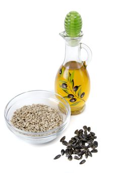 Oil And Sunflower Seeds Stock Image Oil And Sunflower Seeds Stock Image