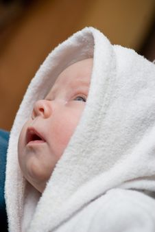 Baby In Bath Towel Stock Photography Baby In Bath Towel Stock Photography
