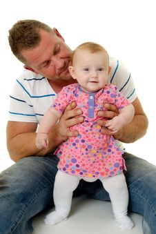 Smiling Father And Baby Stock Photography