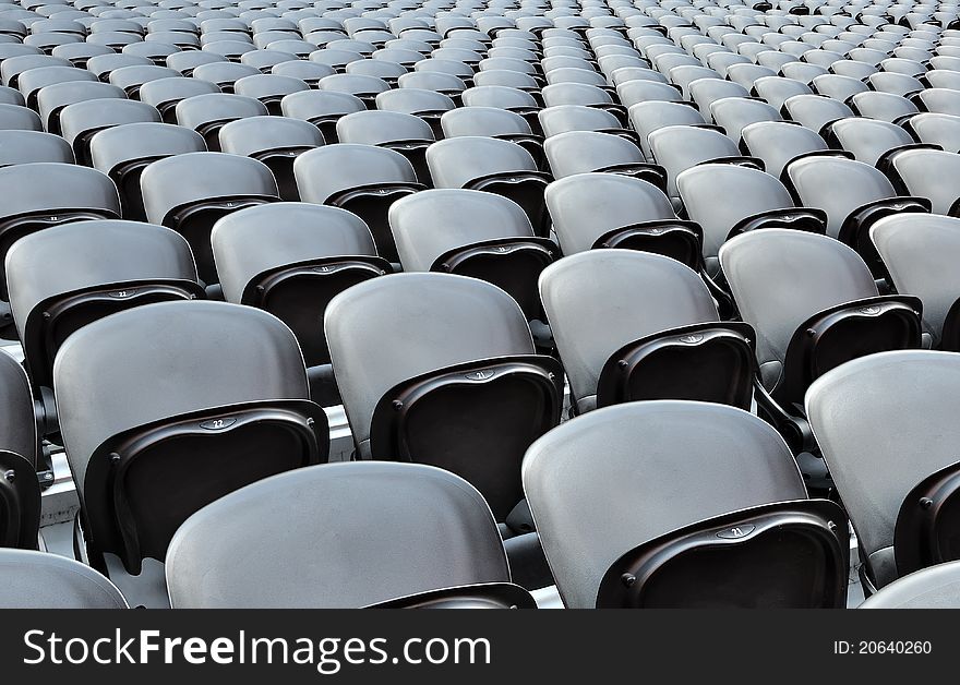 A rows black seats