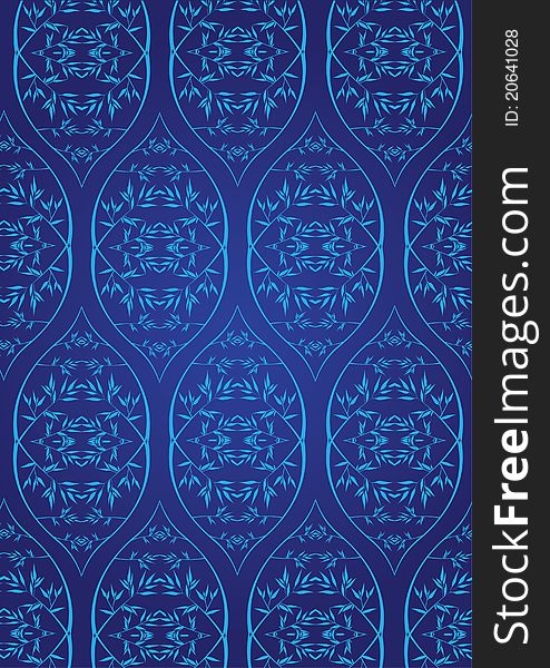 Blue background with antique pattern