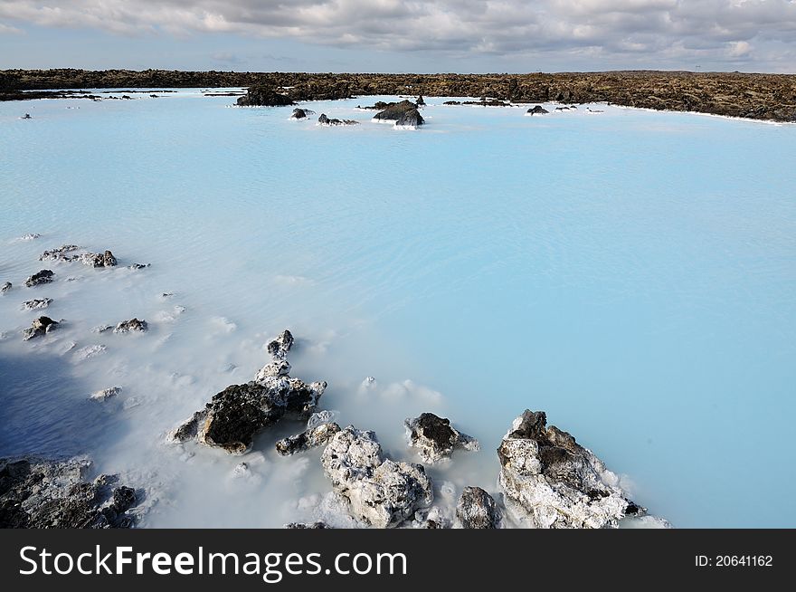 The Blue Lagoon on Iceland in Juli month