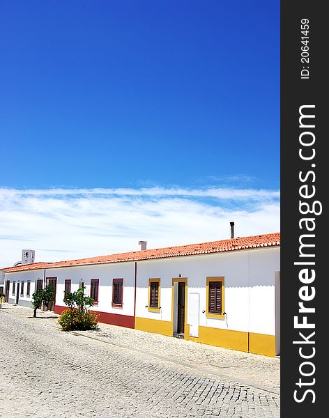 Street Of Luz Village, Portugal.