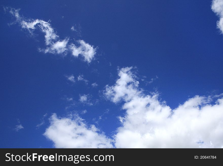 Photo of blue sky with some clouds. Photo of blue sky with some clouds
