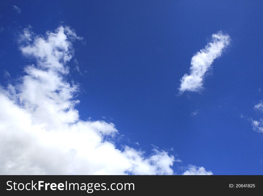 Photo of blue sky with some clouds. Photo of blue sky with some clouds