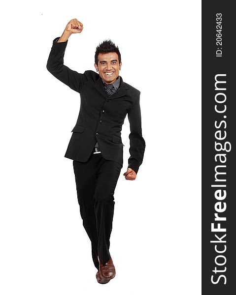 Full body portrait of young successful businessman. Full body portrait of young successful businessman