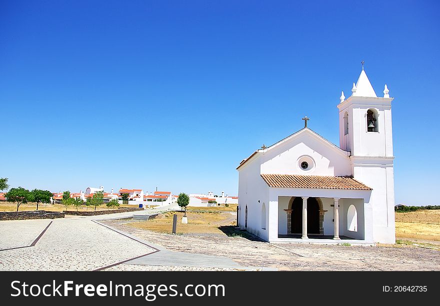 Church in Luz village, Portugal.