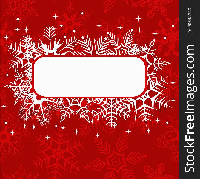 Red xmas banner. Vector illusration