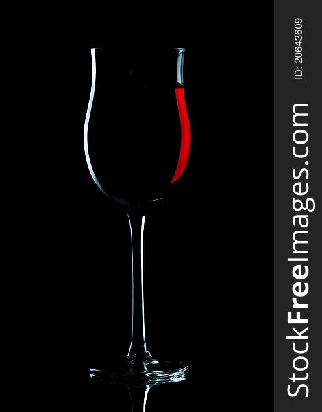 Red wine in burgundy glass. Red wine in burgundy glass
