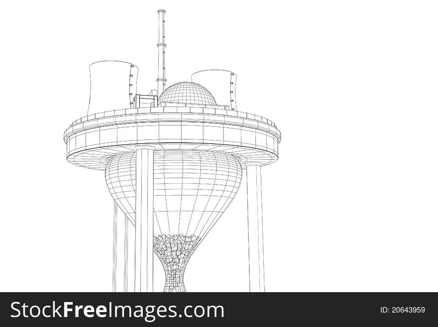 Illustration of nuclear waste and atomic danger. Illustration of nuclear waste and atomic danger