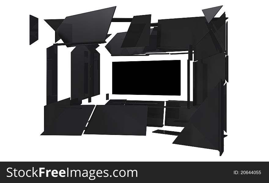 Modern designed frame in black. Modern designed frame in black