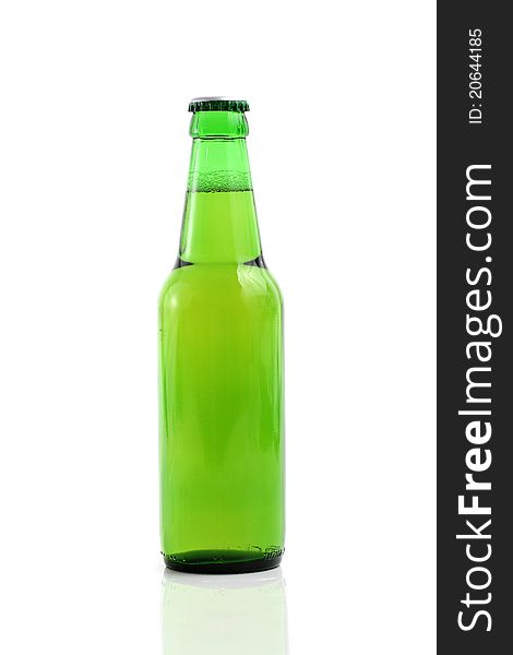 Beer bottle isolated in white background