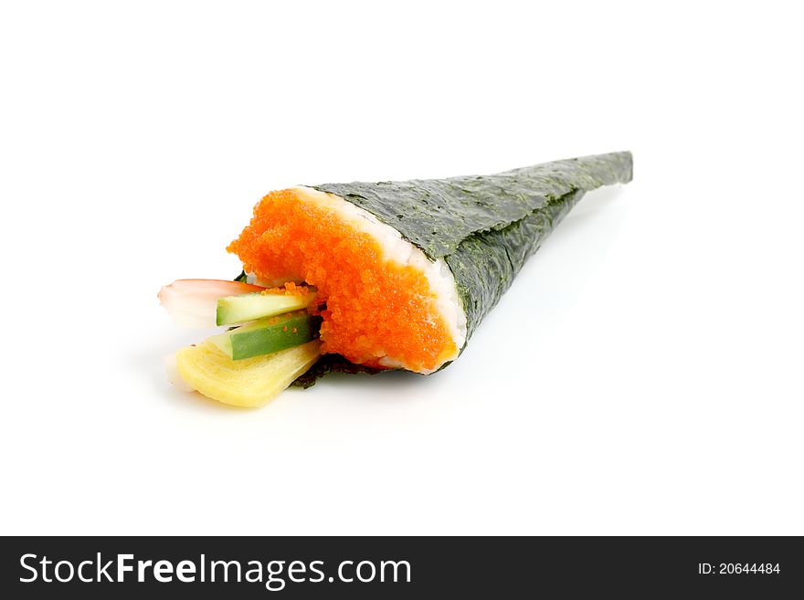 Sushi cone isolated in white background