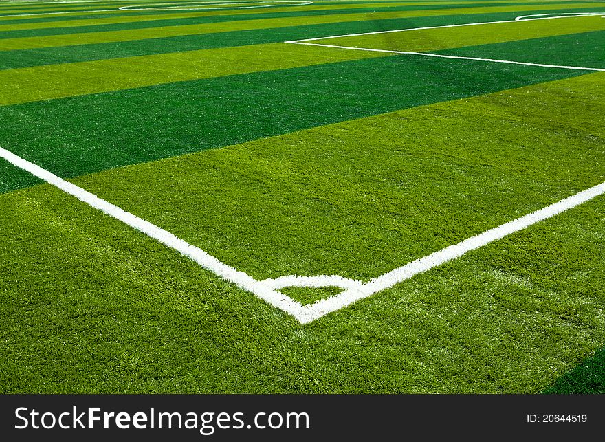 Corner of a soccer field. Corner of a soccer field