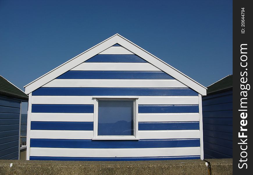 Striped Beach Hut In Southwold