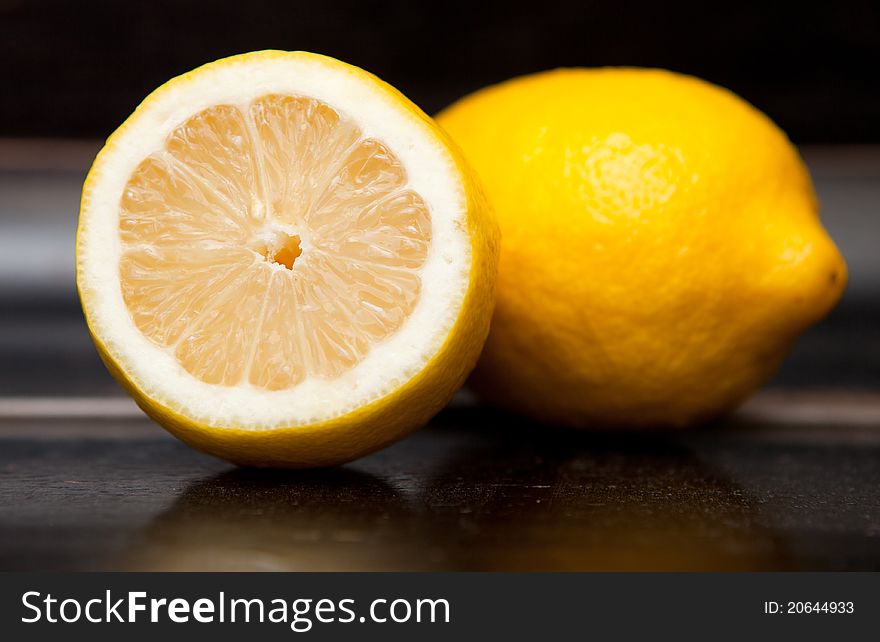 Fresh yellow lemon with good ripe taste