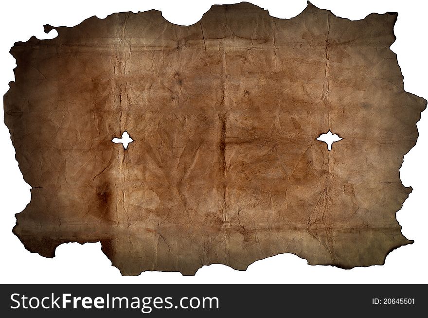 On a photo the sheet of the old scorched paper is represented. On a photo the sheet of the old scorched paper is represented