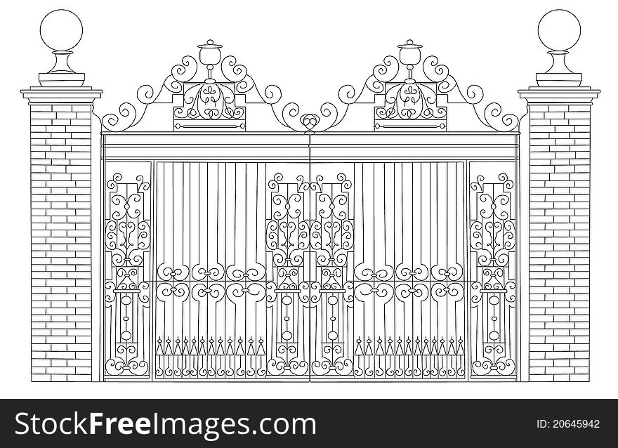 Beautiful ornate gate